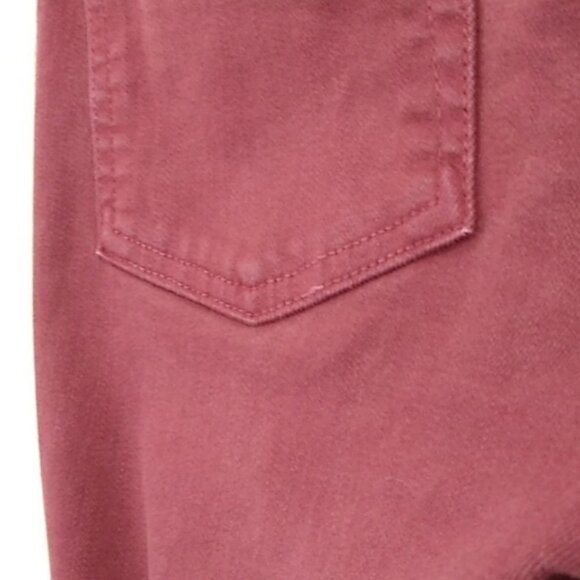 7 for All Mankind The Skinny Burgundy Cropped Jeans - Picture 15 of 16